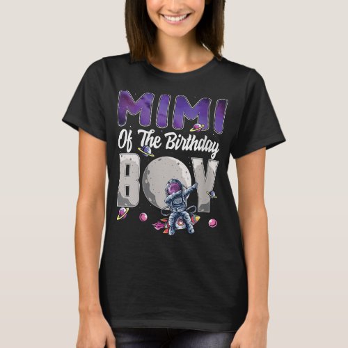 Mimi Of The Birthday Astronaut Boy Space Theme T_Shirt