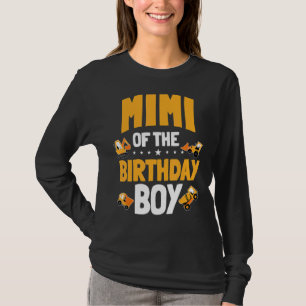 Mimi Of The Birthday Boy Construction Worker Bday T-Shirt