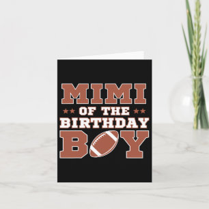Mimi Of The Birthday Boy Football Kids 1st Bday Pa Card