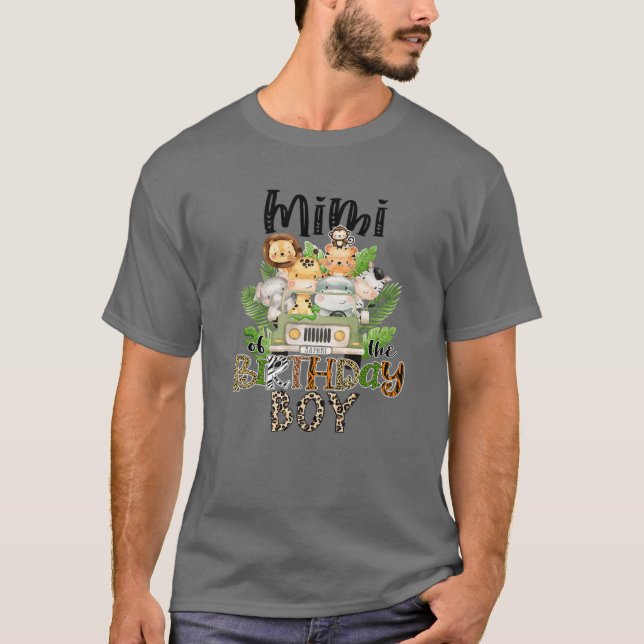 Mimi Of The Birthday Boy Zoo Safari Jungle Family T-Shirt (Front)
