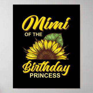 Mimi Of The Birthday Girl Sunflower Matching Poster