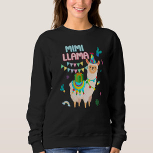 Mimi Of The Birthday Llamazing Alpaca Theme Family Sweatshirt