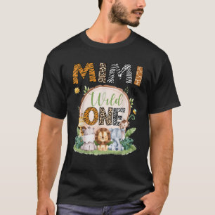 Mimi Of The Wild One 1St Birthday Boy Safari Jungl T-Shirt
