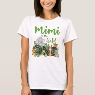 Mimi of the Wild One Safari Animals matching T-Shirt