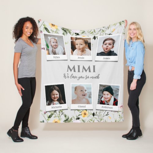 MimiOther Personal Message 6 Photos Watercolor Fleece Blanket