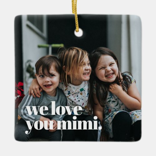 Mimi Photo Christmas Tree Ceramic Ornament