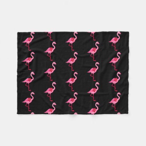 Mimi Pink Flamingo Grandmother Gift Grandma Mimi  Fleece Blanket