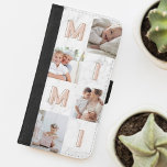 MIMI Pink Letters Family Photo Collage Marble iPhone 8/7 Plus Wallet Case<br><div class="desc">Send a beautiful personalized phone wallet case to your grandmother (MIMI) that she'll cherish. Personalized family photo collage phone wallet case to display your own special family photos and memories. Our design features a simple four photo collage grid design with "MIMI" letters displayed in the grid design. A light white...</div>