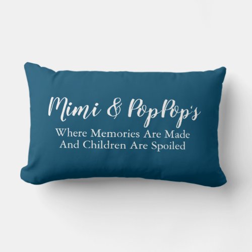 Mimi Pop Pop Place Home Grandparent Lumbar Pillow