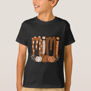 Mimi Pumpkin Halloween Thanksgiving Grandma Fall L T-Shirt