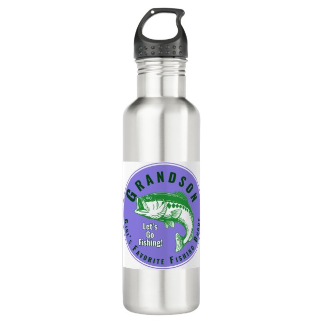 Mimi’s Favorite Fishing Buddy Stainless Steel Water Bottle (Front)