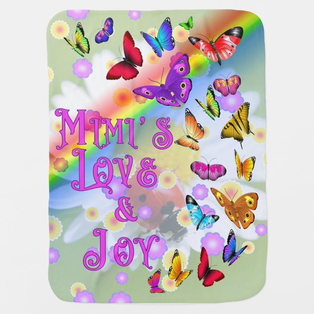 “Mimi’s Love and Joy” Baby Blanket (Front)