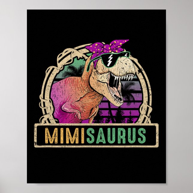 Mimi Saurus Mimisaurus T Rex Dinosaur Family Match Poster (Front)