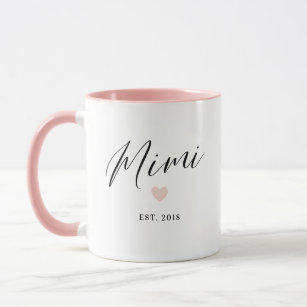Mimi Script Established Mothers Day Gift Mug