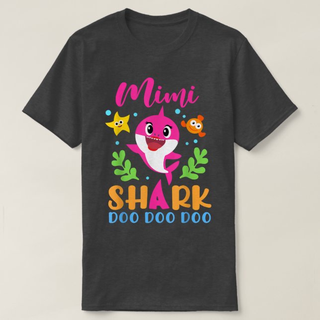 Mimi Shark  Mimi Shark Lover Family Mothers Day  T-Shirt (Design Front)