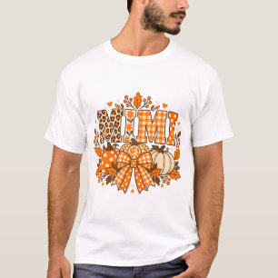 Mimi Thanksgiving Fall Pumpkins and Leaves T-Shirt