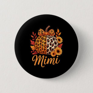 Mimi Thanksgiving Leopard Pumpkin Sunflower Coquet Button