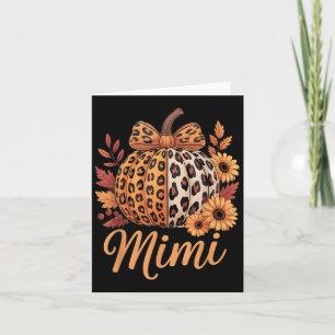 Mimi Thanksgiving Leopard Pumpkin Sunflower Coquet Card