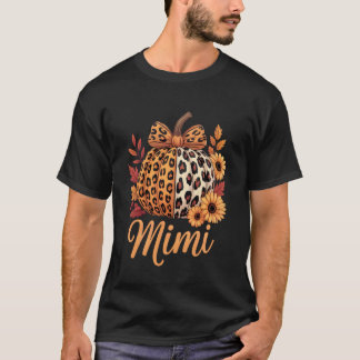 Mimi Thanksgiving Leopard Pumpkin Sunflower Coquet T-Shirt