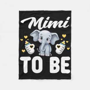 Mimi To Be Elephant Baby Mama Mommy Mom Mothers Da Fleece Blanket