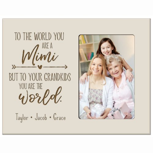Mimi to the World 8x10 Ivory Wood Picture Frame
