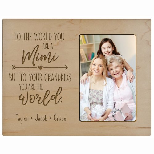 Mimi to the World 8x10 Maple Wood Picture Frame