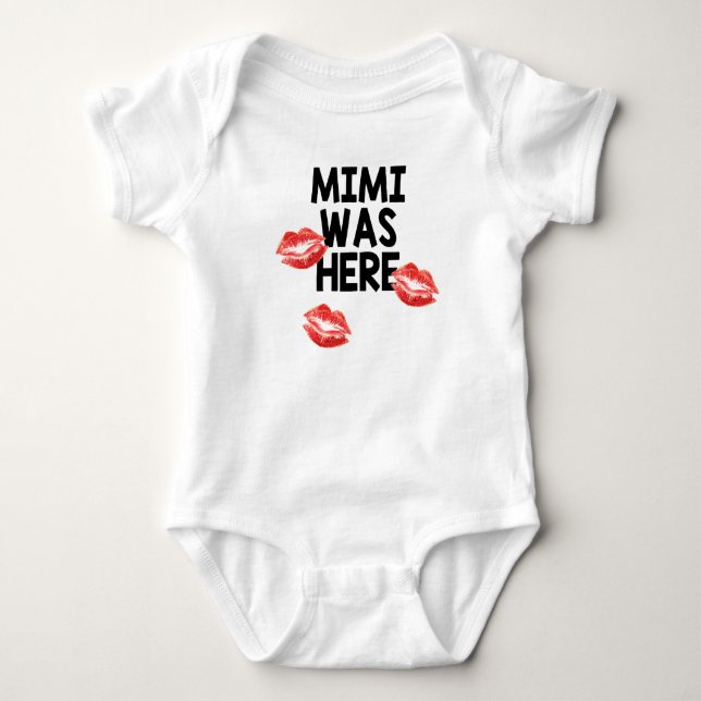 MiMi Was Here Kisses Baby Bodysuit (Front)
