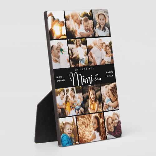 MIMI  We Love you Hearts DIY Modern Photo Collage Plaque