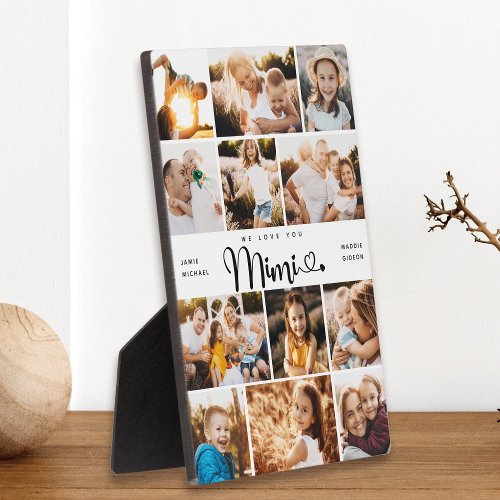 MIMI  We Love you Hearts DIY Modern Photo Collage Plaque