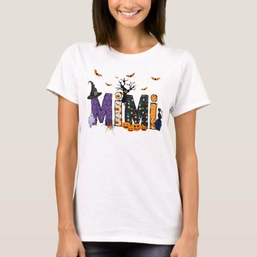 Mimi Witch Cute Grandma Mimi Halloween Costume   T_Shirt