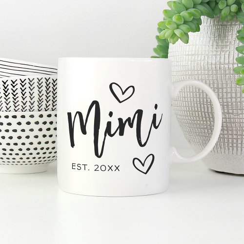 Mimi Year Established Grandma Coffee Mug