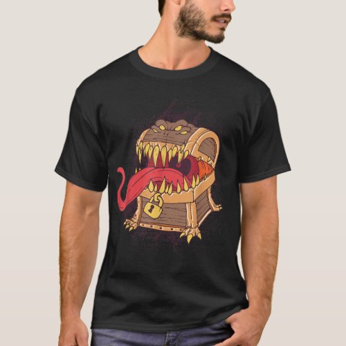 Mimic Dice Chest Funny D20 Treasure Tabletop Game  T_Shirt
