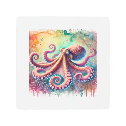 Mimic Octopus 070724AREF114 _ Watercolor Metal Print