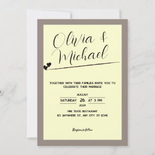 Mimimalist, elegant Wedding Invitation