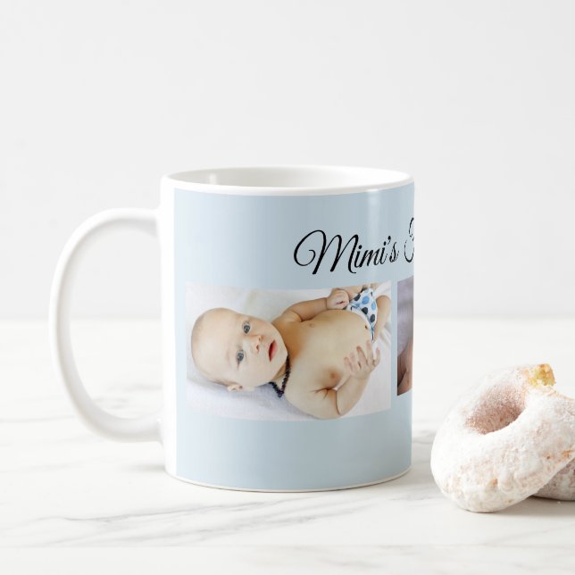 Mimi's Favorite Coffee Mug Personalized Photos (With Donut)