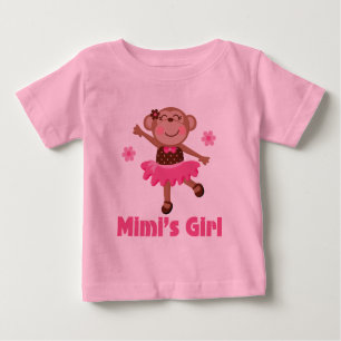 Mimi's Girl Grandchild Monkey Ballerina Tutu Tee