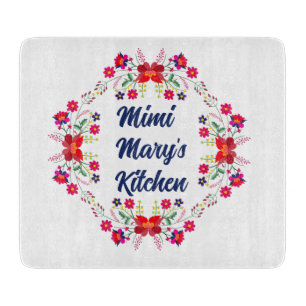 Mimi's Kitchen Floral Cutting Board