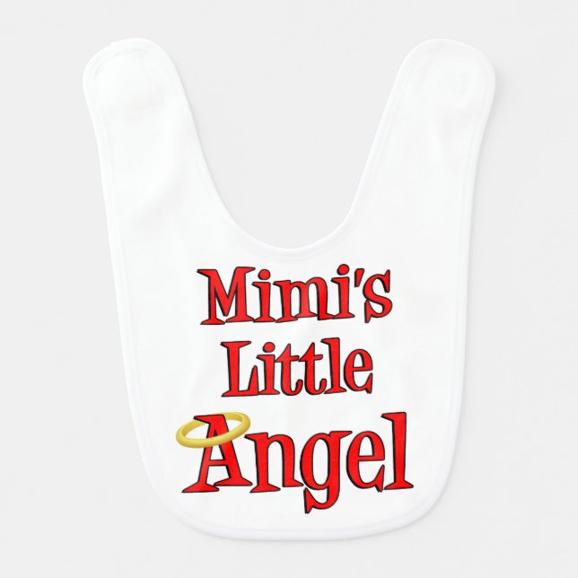 Mimi's Little Angel Grandchild Baby Bib (Front)