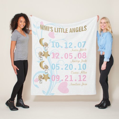 Mimis Little Angels _ Personalize Fleece Blanket