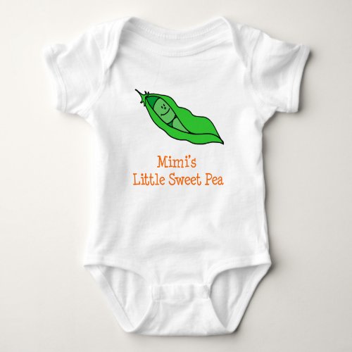 Mimis Little Sweet Pea Baby Bodysuit