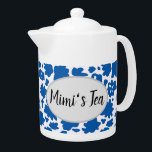 Mimi's Tea Blue Flower Pattern Teapot<br><div class="desc">Enjoy our Mimi's tea blue flower pattern teapot.</div>