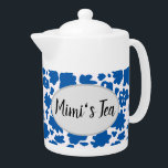Mimi's Tea Blue Flower Pattern Teapot<br><div class="desc">Enjoy our Mimi's tea blue flower pattern teapot.</div>