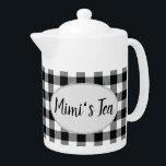 Mimi's Tea Buffalo Check Pattern Teapot<br><div class="desc">Enjoy our buffalo check pattern.</div>