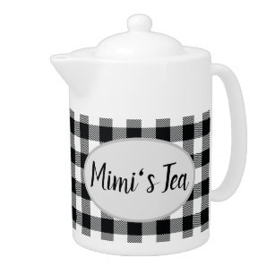 Mimi's Tea Buffalo Check Pattern Teapot
