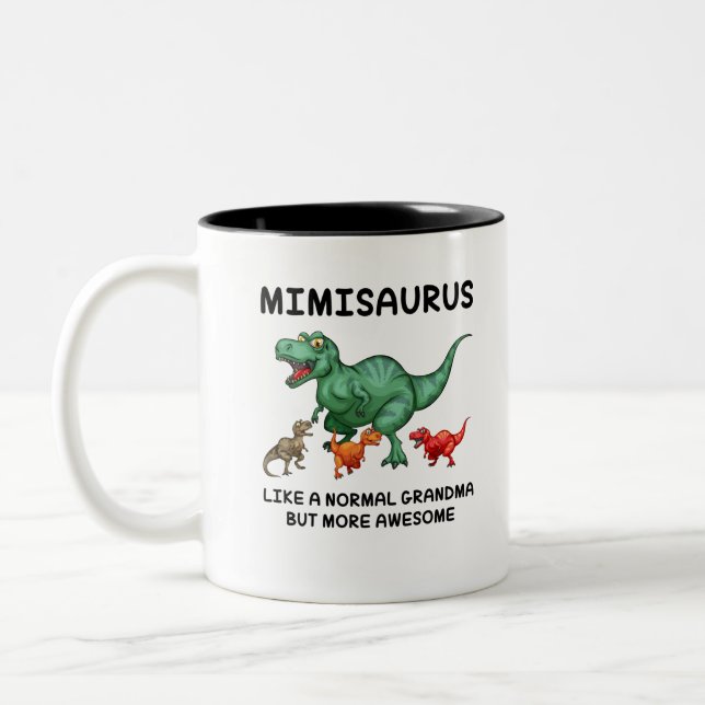 mimisaurus Like A Normal Grandma But More Awesome Two-Tone Coffee Mug (Left)