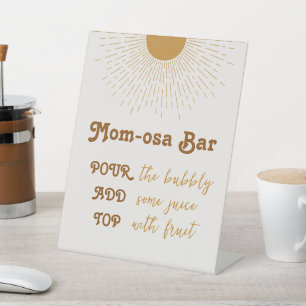 Mimosa Bar Baby Shower Here Comes The Son Pedestal Sign