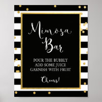 Mimosa Bar Sign - Gold Confetti Printable - Pretty Collected