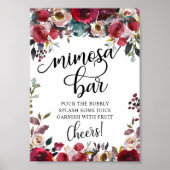Mimosa Bar Bridal Shower Party Poster (Front)