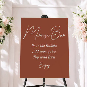 Mimosa Bar Brown Wedding Foam Board