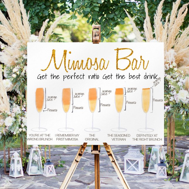 Mimosa Bar brunch Beverages Juice Mixing Sign (Creator Uploaded)